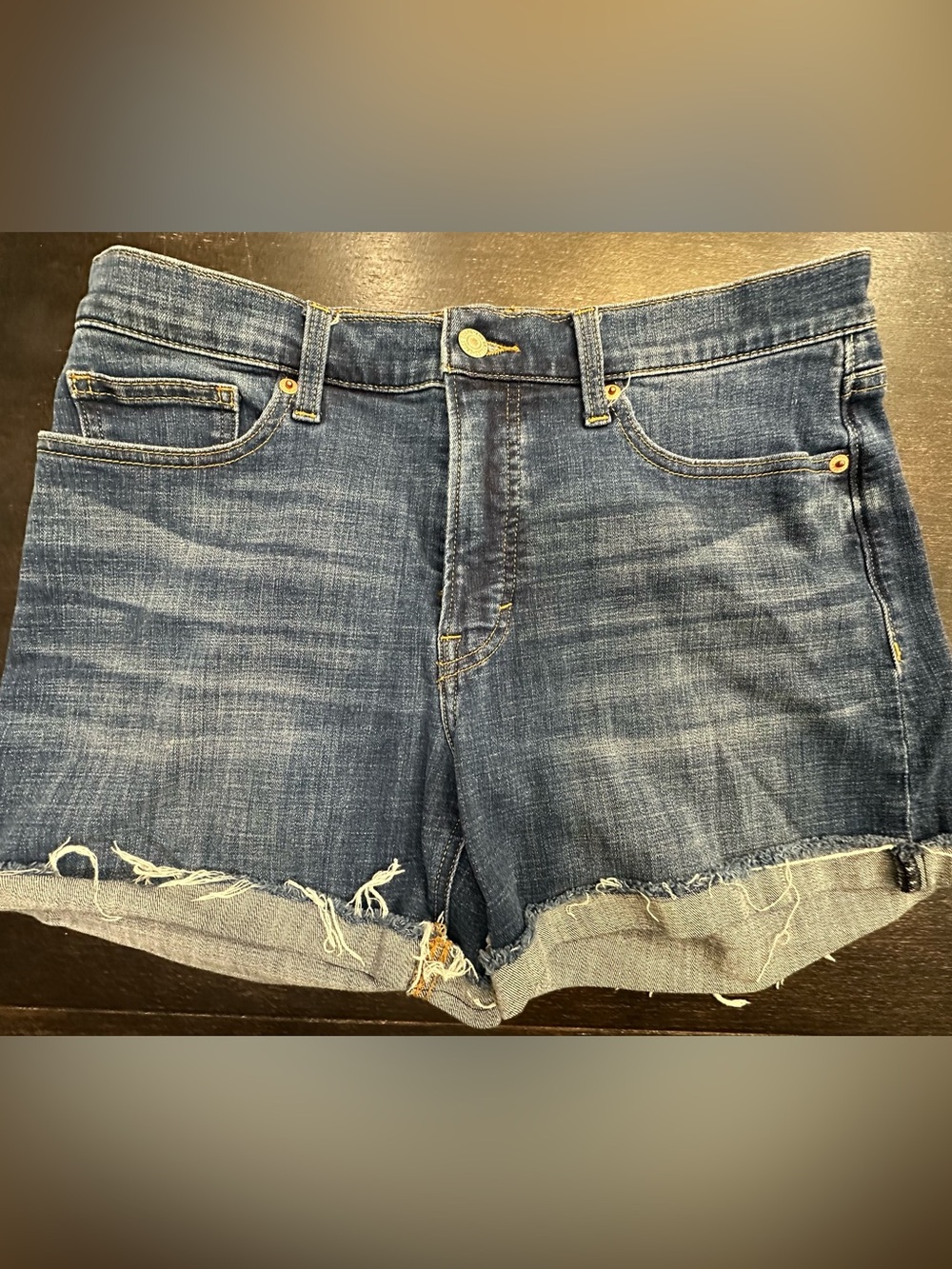 Lucky Brand Women's Dark Blue Denim Jean Shorts